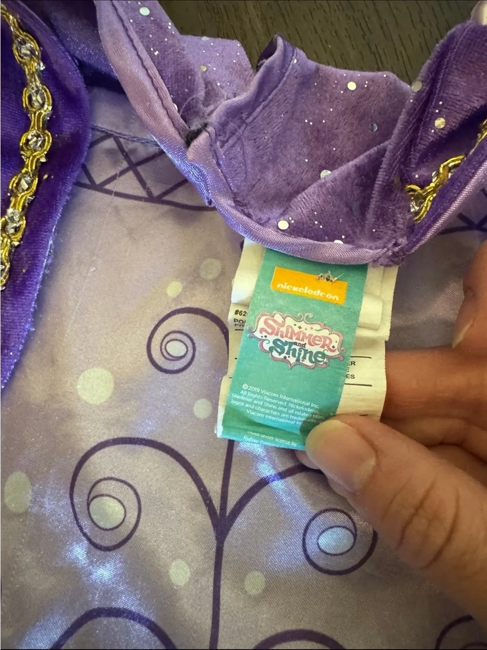 Girls size small Nickelodeon Shimmer and Shine Shimmer Halloween costume
